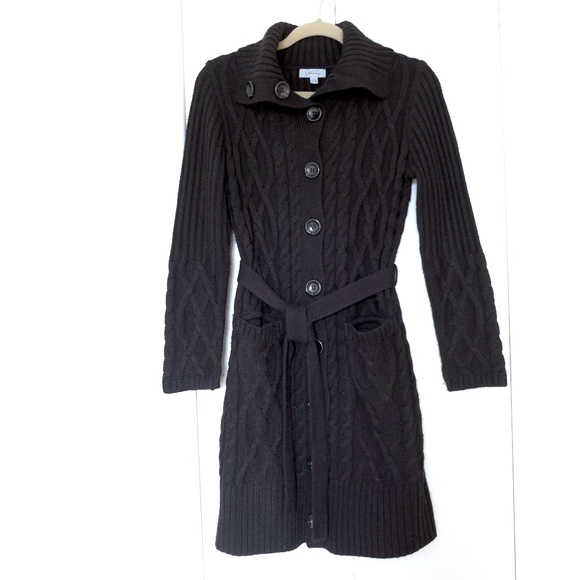 Jessica Long Black Cardigan w/ Buttons & Strap - Picture 1 of 8
